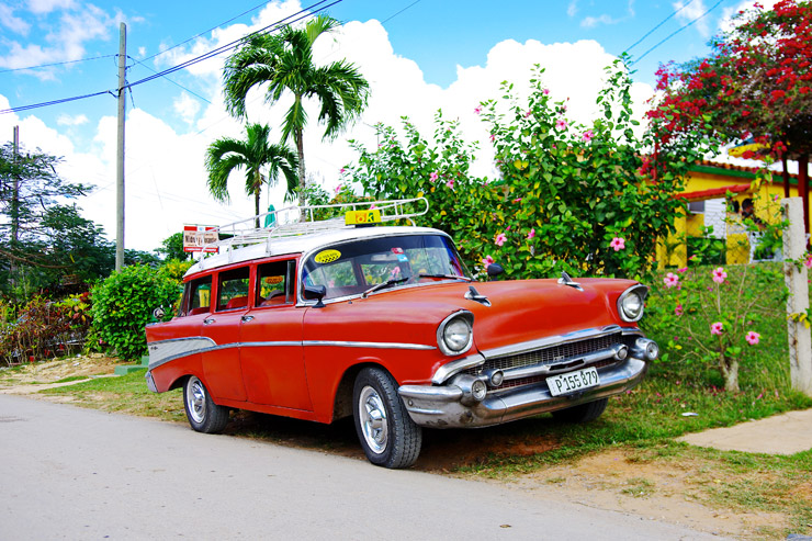 キューバで撮ったクラシックカーの写真